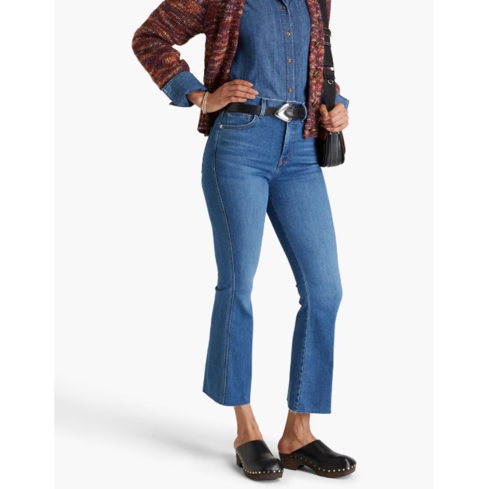 🆕 Veronica Beard Carson Ankle High Rise Flare Jeans, Size 25, NWT